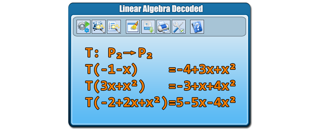 How to use Linear Algebra Decoded to solve problems of polynomials?